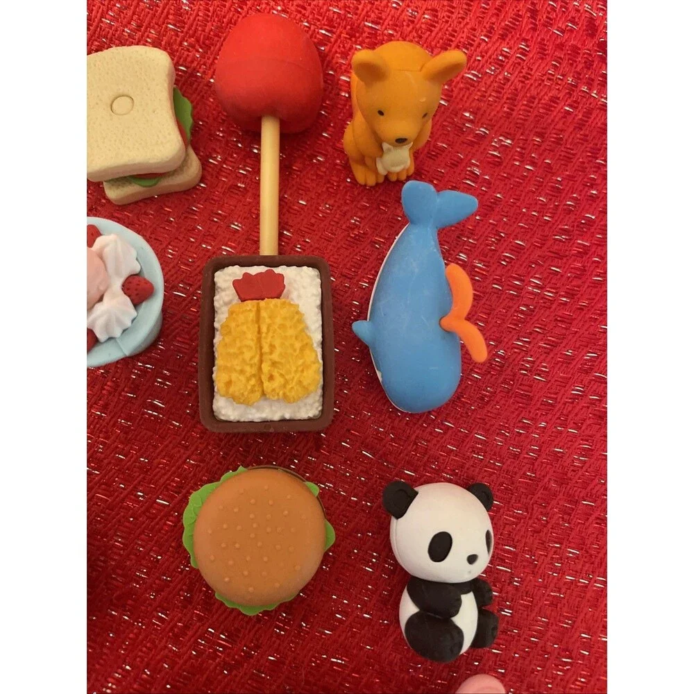 40 Japanese Iwako Erasers Mixed Food Animals  Products